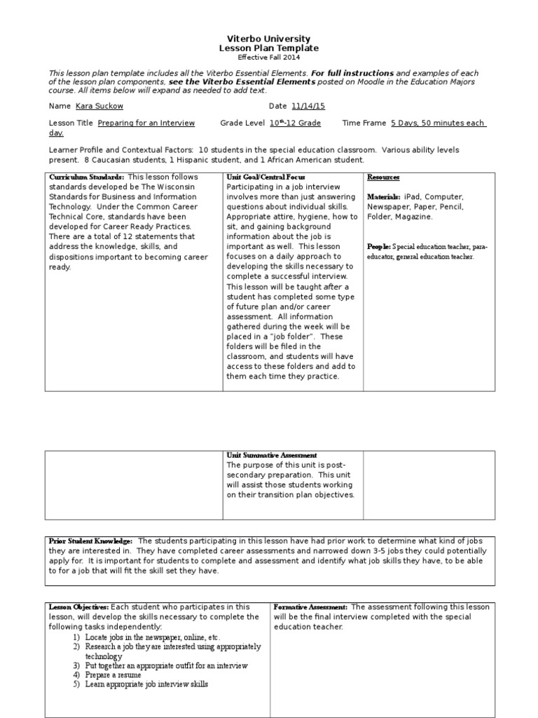 E-Portfolio Lesson Plan | PDF | Lesson Plan | Educational Assessment