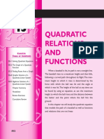 Quadratic Relations & Functions - notes