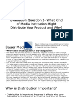 Evaluation Question 3 - What Kind of Media Institution