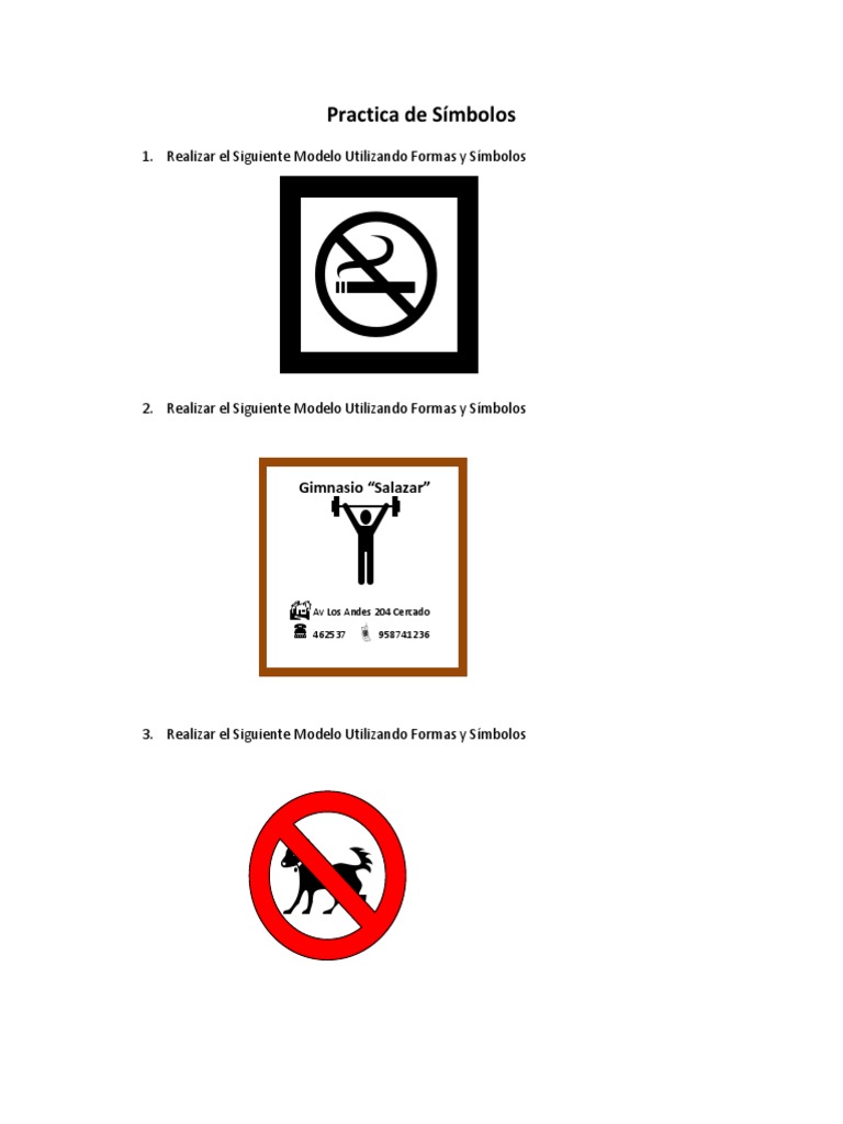 Practica de Simbolos Word | PDF