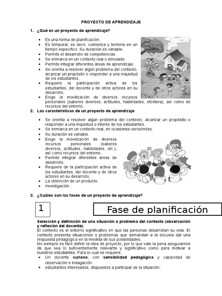 Guía Completa para Proyectos de Aprendizaje | PDF | Planificación ...