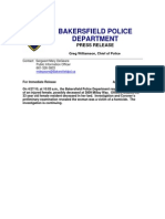 Bakersfield Police Department: Press Release