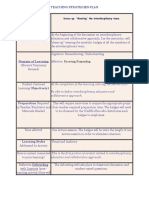 Teaching Strategies Plan 1