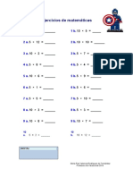 Ejercicios de Multiplicacion