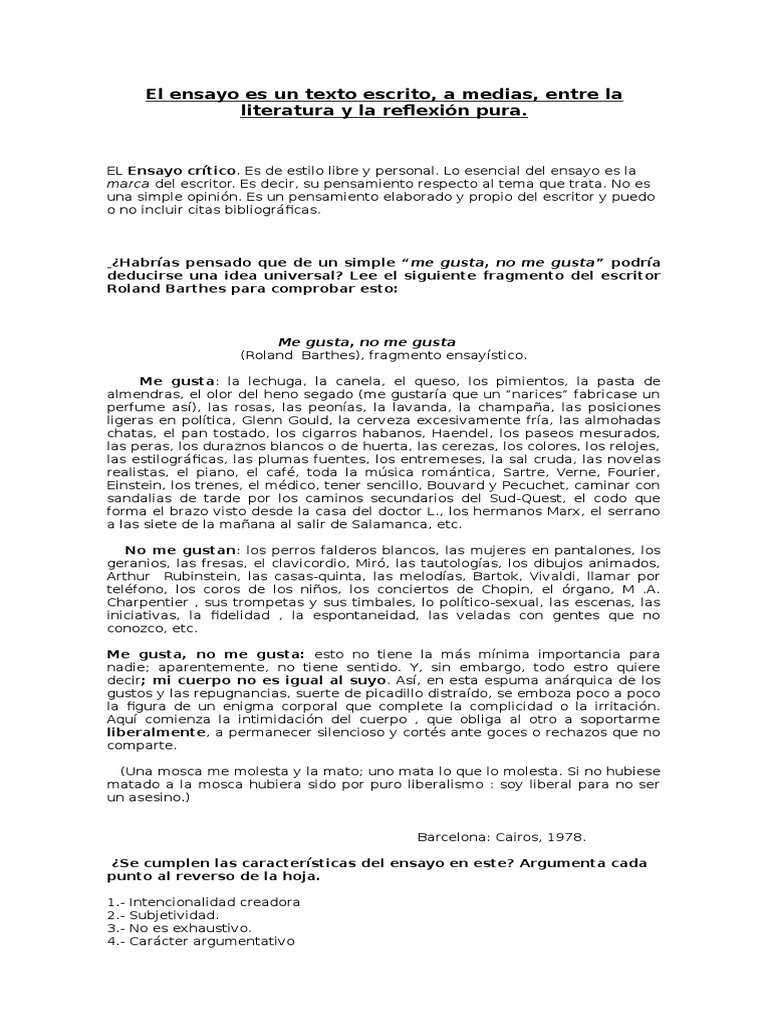 Ejemplo de Ensayo Crítico | PDF | Ensayos | Entretenimiento (general), image size:768x1024