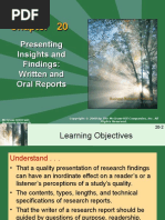 Presenting Insights and Findings: Written and Oral Reports