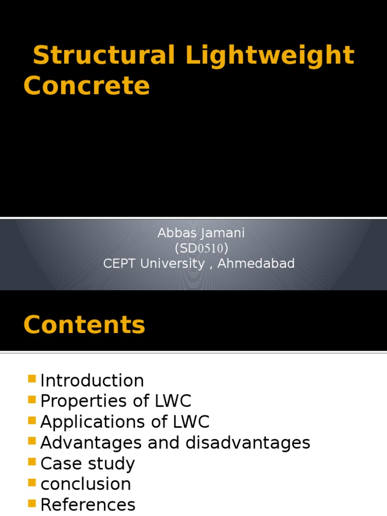 Structural Lightweight Concrete Pdf Concrete Building