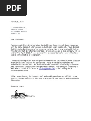 resignation