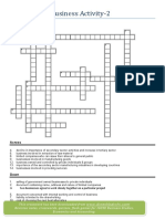 Crosswords Business Activity 2