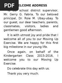 Welcome Address