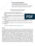 Predicting Board Performance Via Grades in Professional Dentistry Subjects