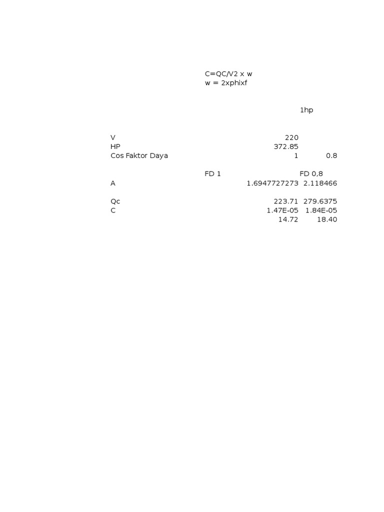 Conversion HP en Watt et Calculs Associés | PDF