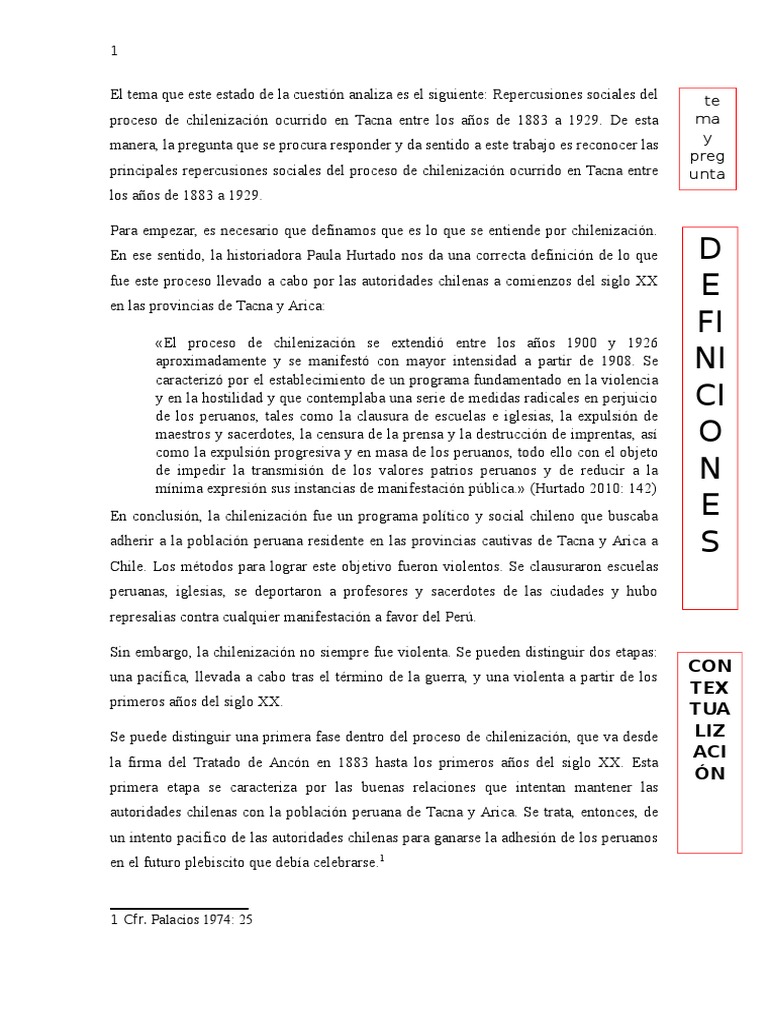Ejemplo de Introduccion Del Estado de La Cuestion América del Sur Política