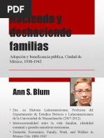 Haciendo y Deshaciendo Familias