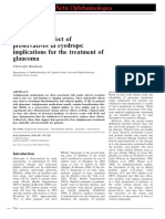 R Detrimental Effect of Preservatives in Eyedrops: Implications For The Treatment of Glaucoma