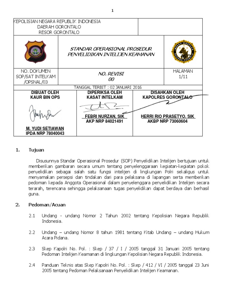 Contoh Laporan Harian Intelijen Audit Kinerja