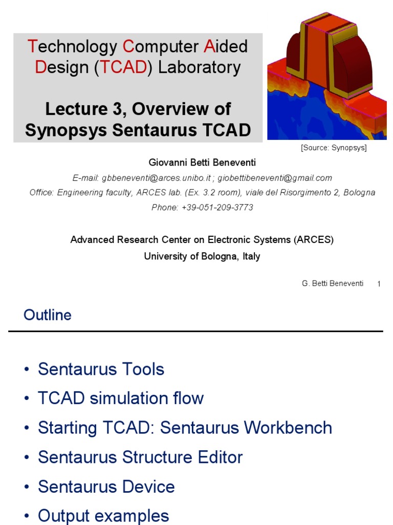 03 TCAD Laboratory Overview of Synopsys Sentaurus TCAD GBB FinalAA13-1403 TCAD Laboratory Overview of Synopsys Sentaurus TCAD GBB FinalAA13-14