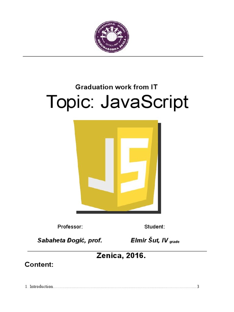 JavaScript Overview and Basics Guide | PDF