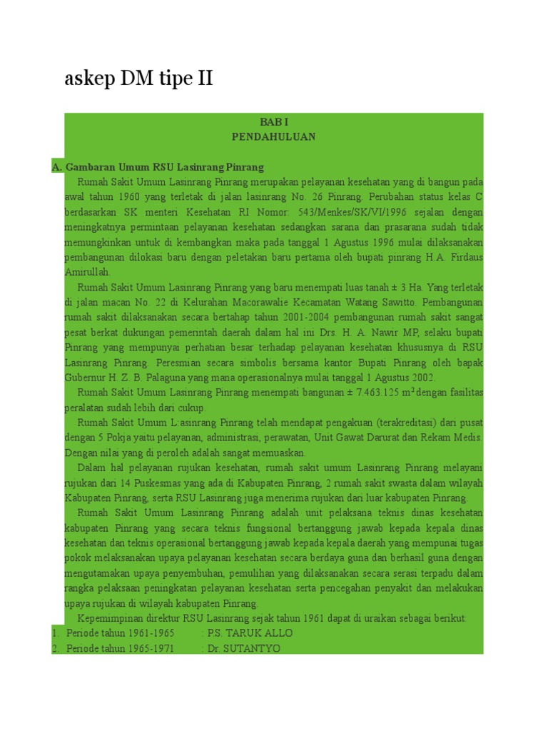 Askep DM Tipe II