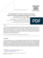 20FE Process Model For Precision Analysis of Thermo-Mechanical Behaviors of Rolls and Strip in Hot Strip Rolling - PD