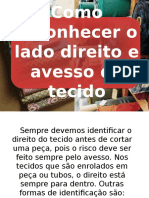 Lado avesso e direiro dos tecidosecidos