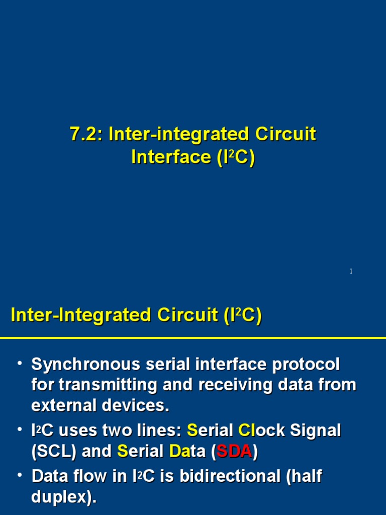 Section 7.2 - I2CNewMarch27 | PDF | Physical Layer Protocols | Areas Of ...