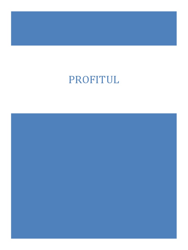 Profitul | PDF