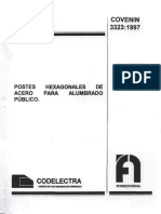 3323-97 Postes Hexagonales de acero para Alumbrado Publico