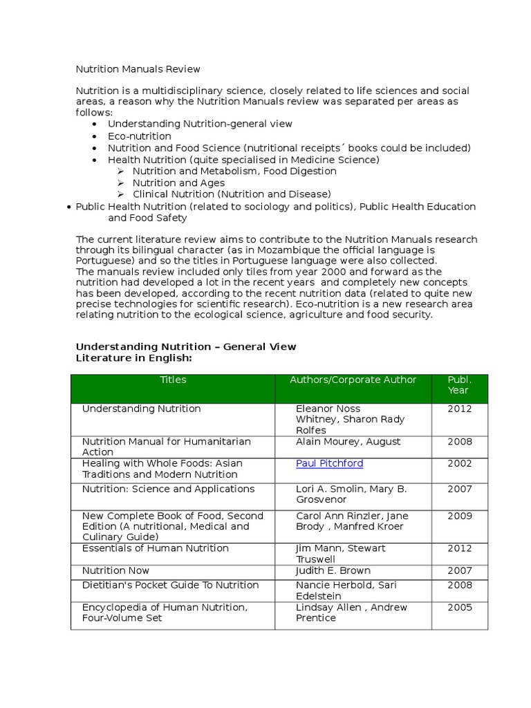 NutritionManuals References Final | PDF | Dietitian | Healthy Diet