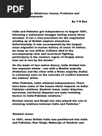 India-Pakistan Relations Issues Problems