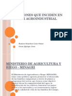 Instituciones Que Inciden en El Sector Agroindustrial