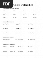 exponents practice with answer key