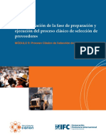 Implementación de La Fase de Preparación y Ejecución Del Proceso Clásico de Selección de Proveedores MODULO 9