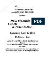 New Member Lunch Flier 2016