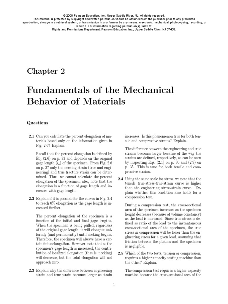 68406-Ch 02 | PDF | Deformation (Engineering) | Strength Of Materials