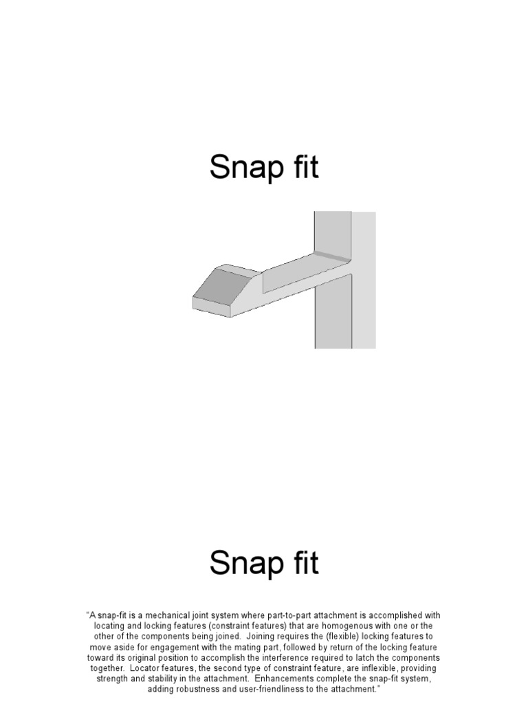 An Overview of SnapFit Joint Design Principles and Considerations