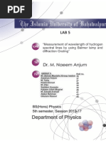 Find the wavelength of hydrogen spectral lines (Balmer Series)