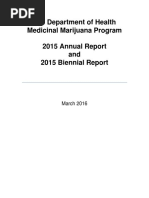 New Jersey Department of Health: Medical Marijuana Program - 2015 Annual Report and 2015 Biennial Report