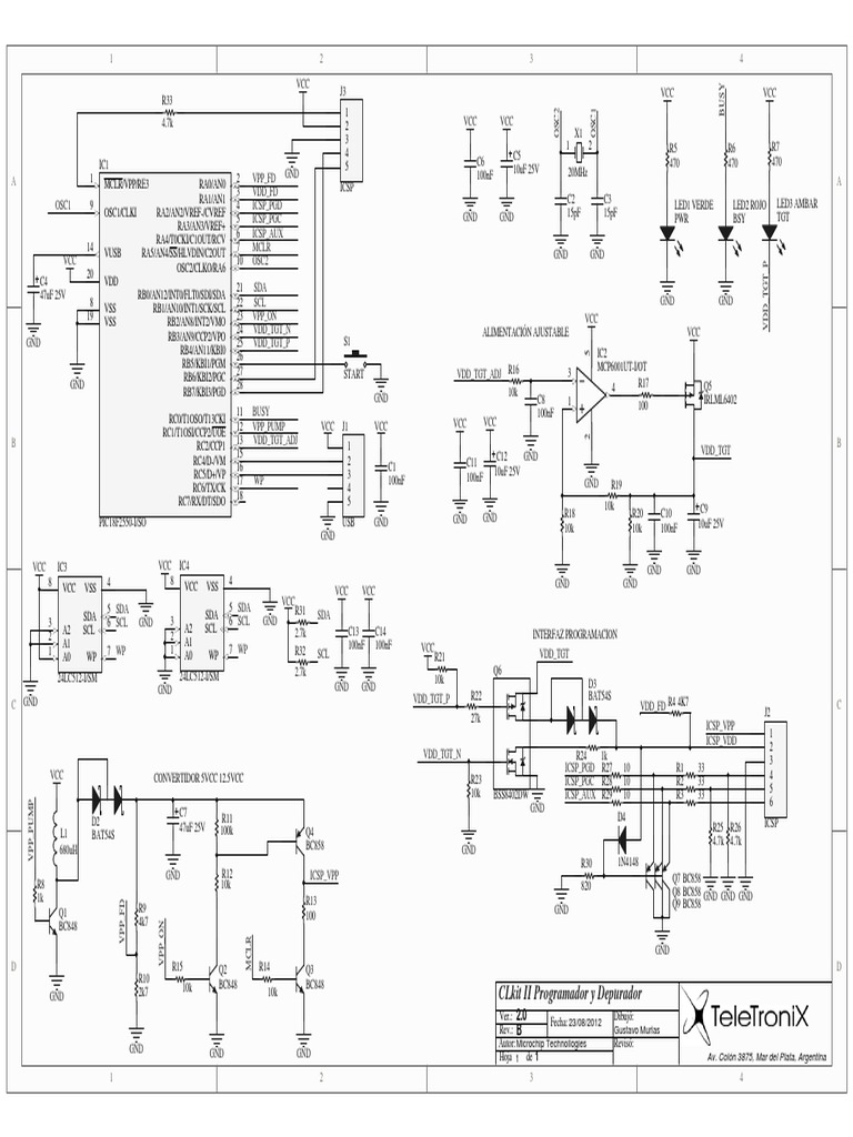 Microchip CLkit II Programmer Schematic | PDF