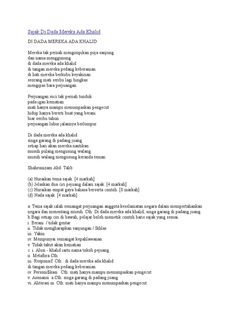 Sns Km Sajak Pdf