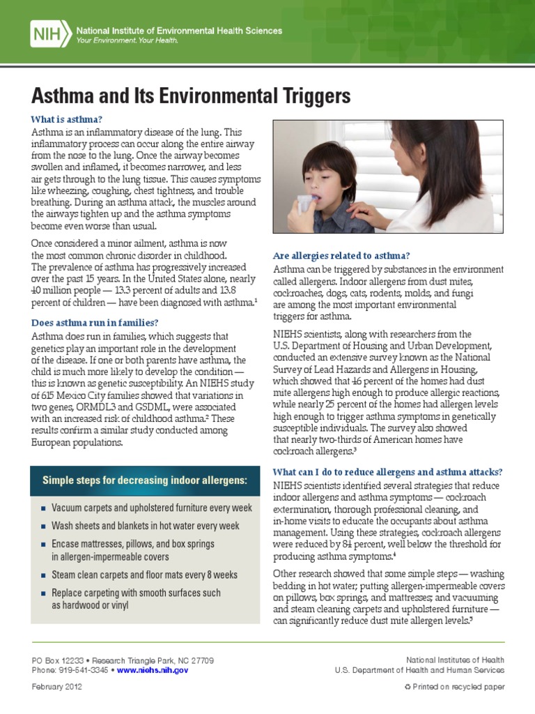 Asthma and its environmental triggers 508 pdf allergen asthma