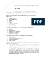 Analisis de Las Propiedades Termicas y Mecanicas de Materiales Ceramicos