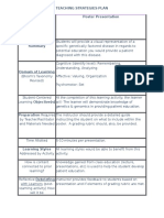 Teaching Strategies Plan Poster Presentation: at The Completion of This Learning Activity, The Learner Will