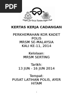 Kertas Kerja Perkhemahan Kor Kadet Polis 2014