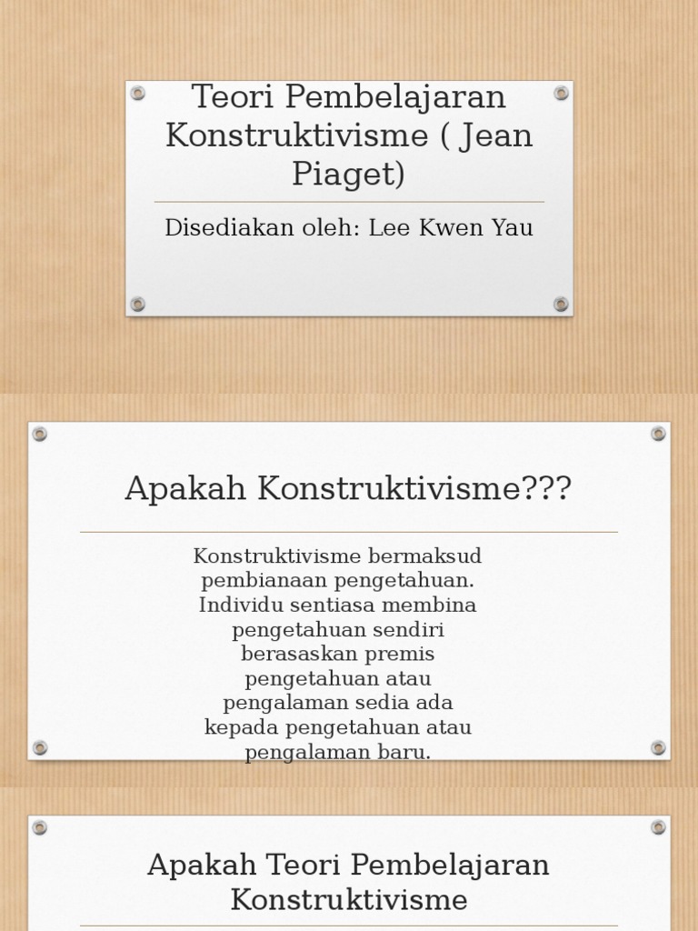 Materi Teori Teori Pembelajaran Pemb Konstruktivisme Dan Kontekstual