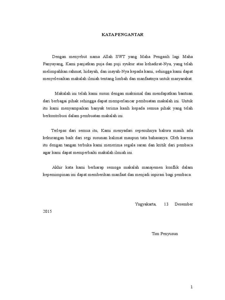 Manajemen Konflik Dalam Kepemimpinan