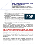 Beberapa Pertanyaan Yang Umumnya Dipakai Dalam Wawancara Bahasa Inggris