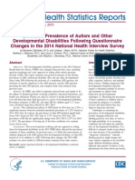 Estimated Prevalence of Autism and Other Developmental Disabilities Following Questionnaire Changes in The 2014 National Health Interview Survey