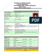 Formulir Pendaftaran Hmti 2014-2015 RICO SATIANTO