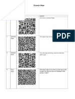 Treasure Hunt Answer Key With Barcodes